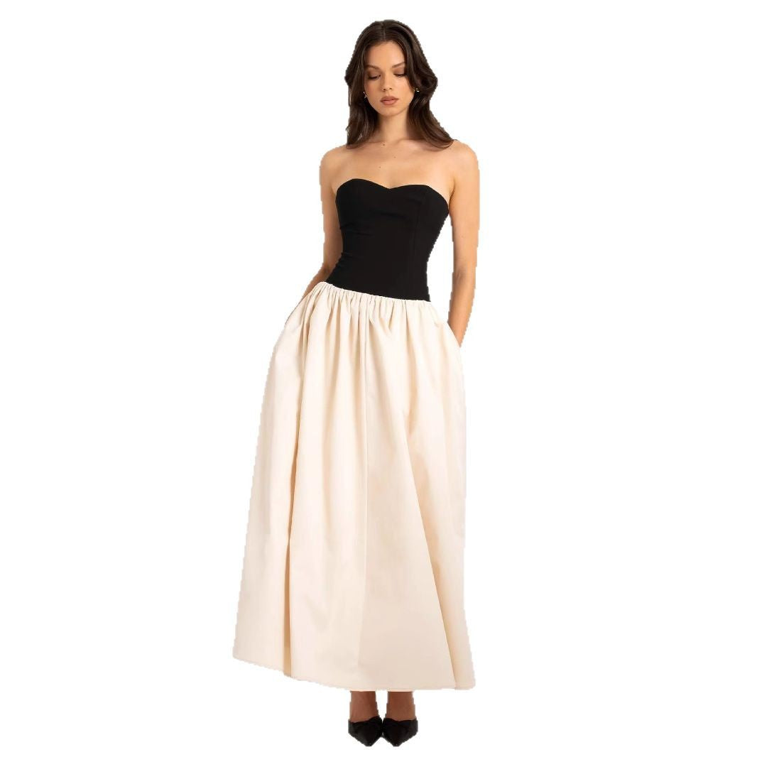 Damen Abendkleid mit elastischem Brustbereich und voluminösem Rock Sovae