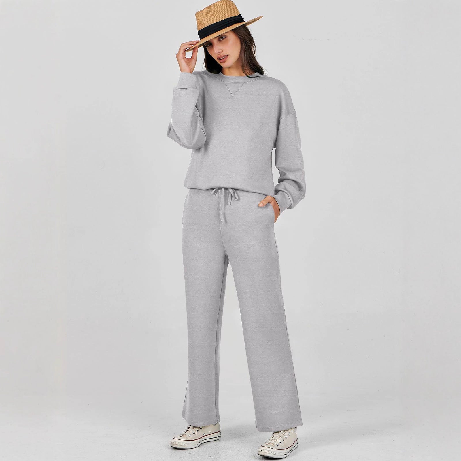 Damen bequemer Sweatsuit mit weitem Schnitt Sovae
