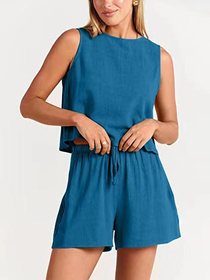 Damen Bequemes Jumpsuit mit weitem Schnitt und praktischen Taschen Sovae