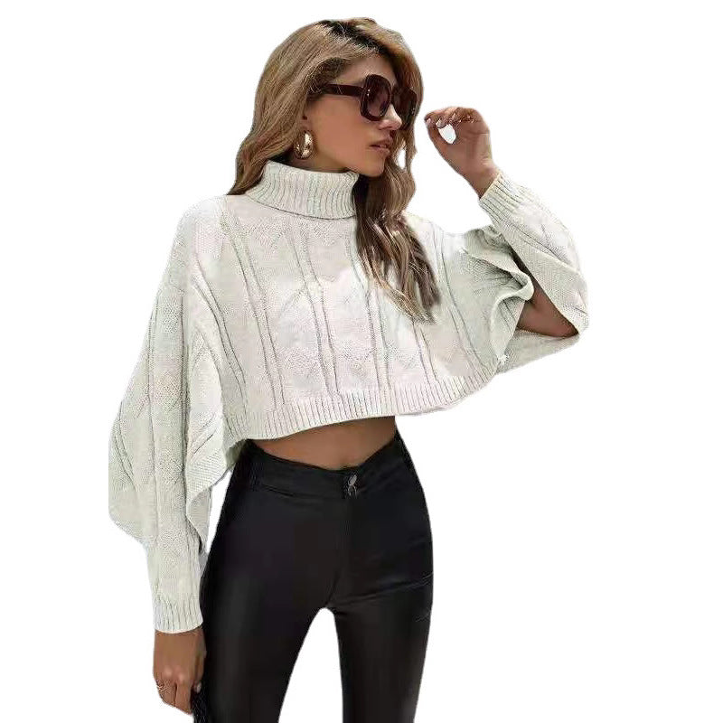 Damen Kuscheliger Pullover mit hohem Kragen und großzügigem Schnitt Sovae