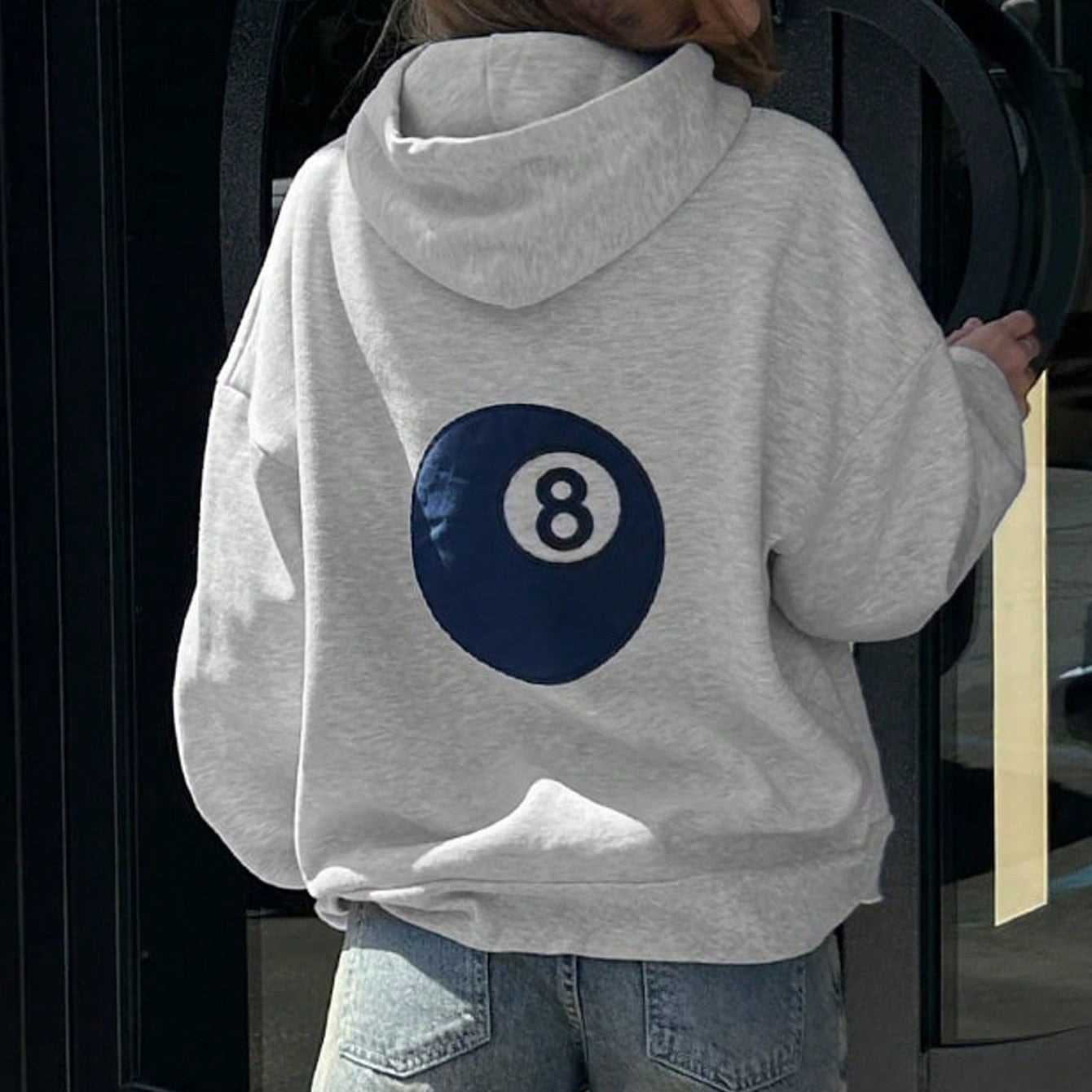 Damen Hoodie mit großen Aufdruck Sovae