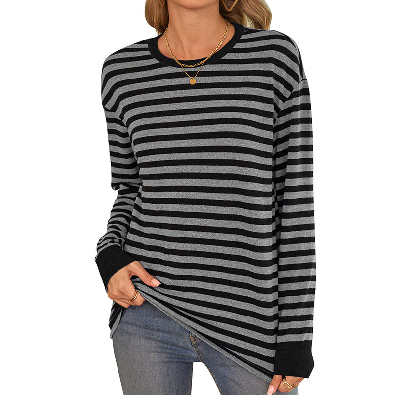 Damen Langarmshirt im maritimen Streifen-Look Sovae