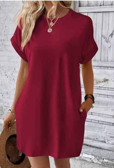 Damen lässiges T-Shirt-Kleid Sovae