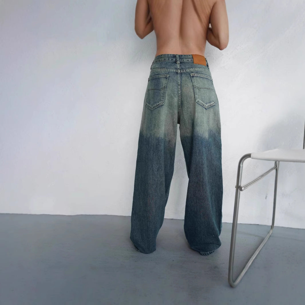 Damen Weit geschnittene Jeans mit strapazierfähigem Denim Sovae