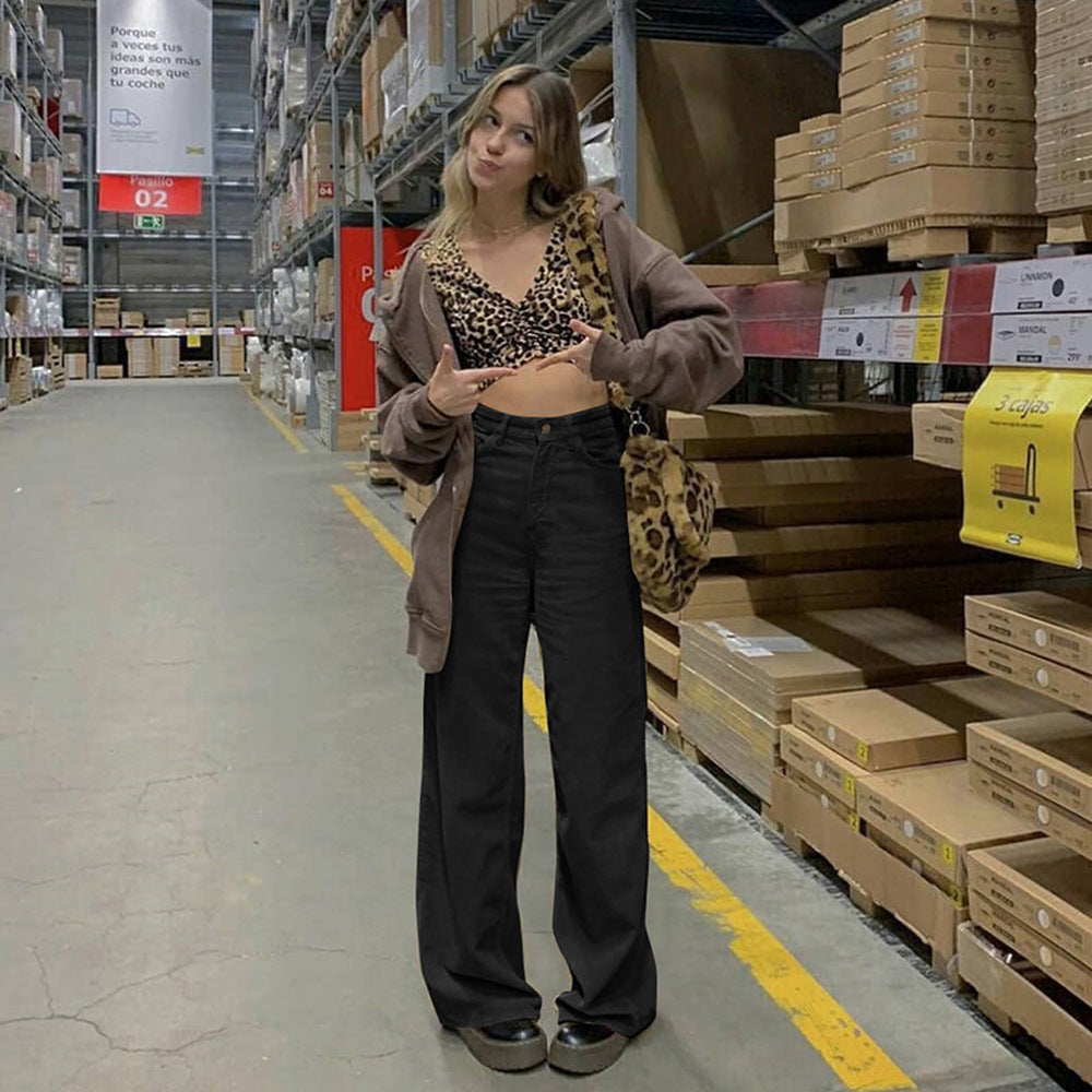 Damen weit geschnittene Jeans Sovae