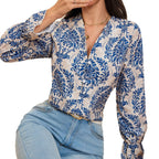 Damen Bluse mit floralen Akzenten Sovae