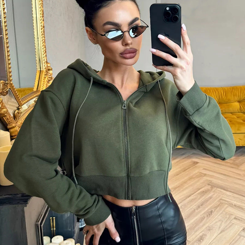Damen modischer Cropped Hoodie Sovae