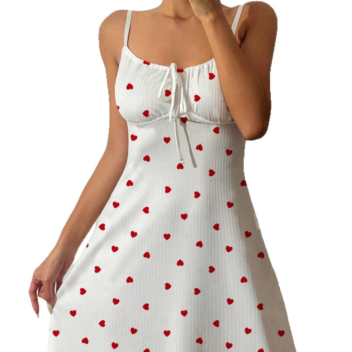 Damen Sommerliches Minikleid mit zartem Erdbeer-Muster Sovae