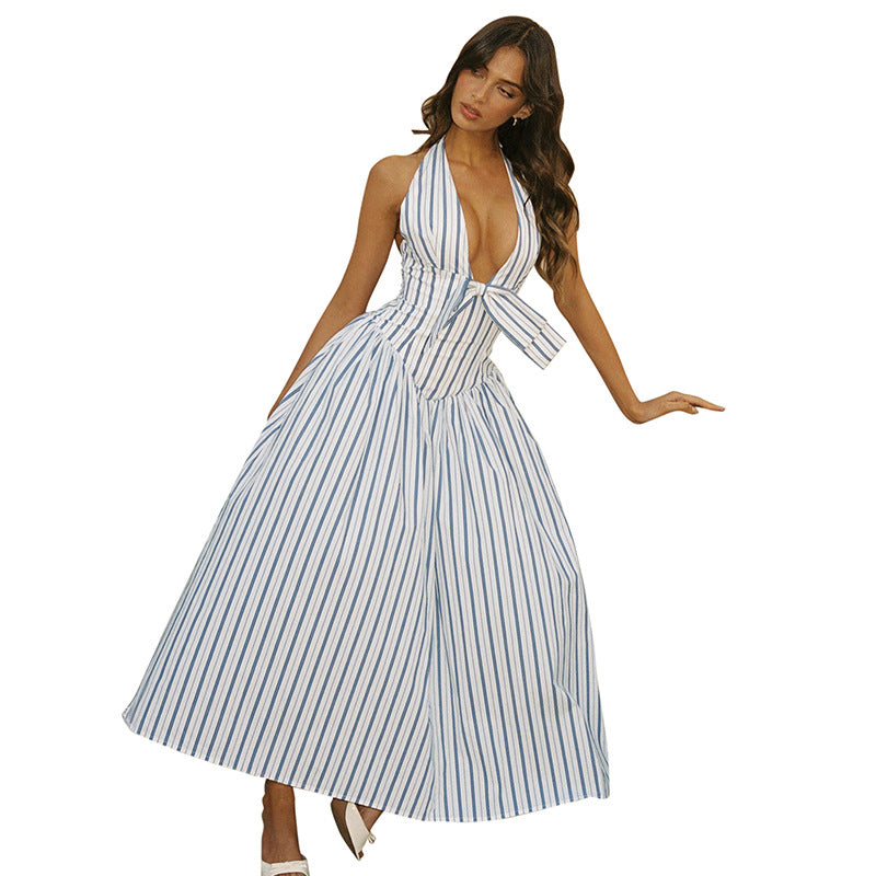 Damen Maxikleid mit schickem Schalendetail und angewinkeltem Schnitt Sovae
