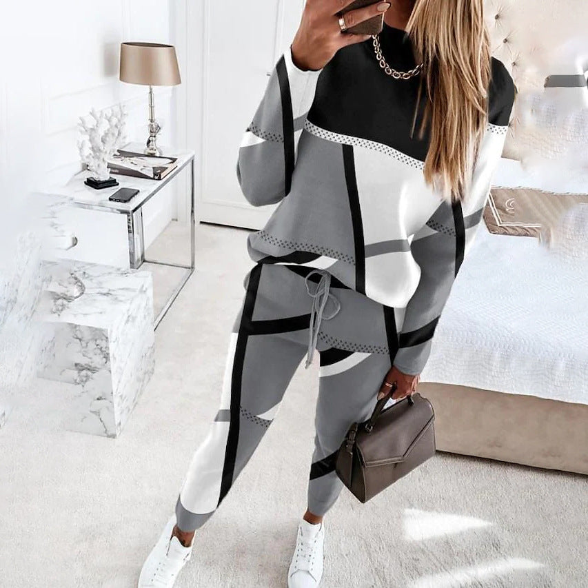 Damen lässiger Sweater und Jogginghose Set Sovae