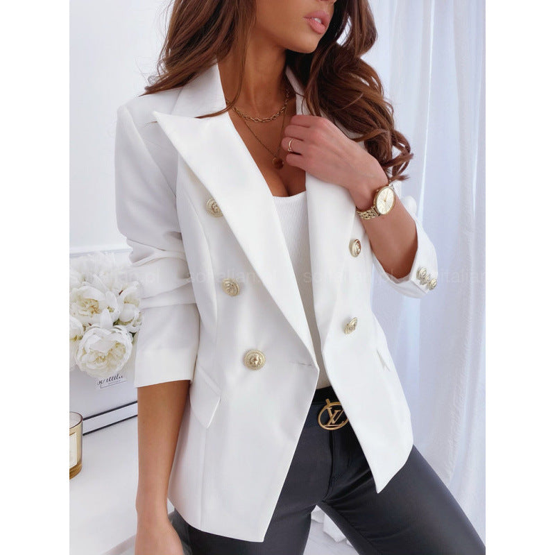 Damen Elegante Blazer mit goldenen Knopfdetails Sovae