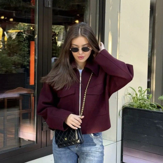 Damen lässige Steppjacke mit großen aufgesetzten Taschen und modernem Schnitt Sovae