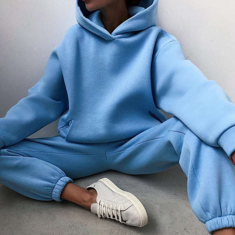 Damen gemütliches Hoodie- und Jogginghose-Set Sovae
