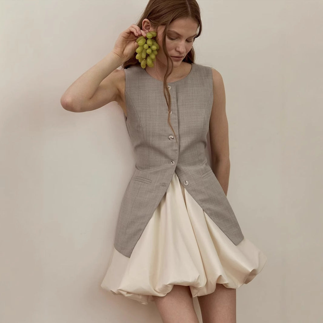 Damen gestreifter Blazer mit schmalem Schnitt und klassischen Details Sovae