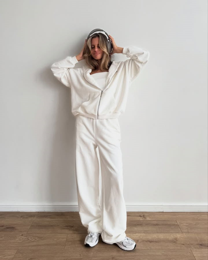 Damen stylisches und gemütliches Fleece-Loungewear-Set Sovae