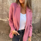 Damen eleganter Oversized Blazer aus hochwertigem Wollmix Sovae