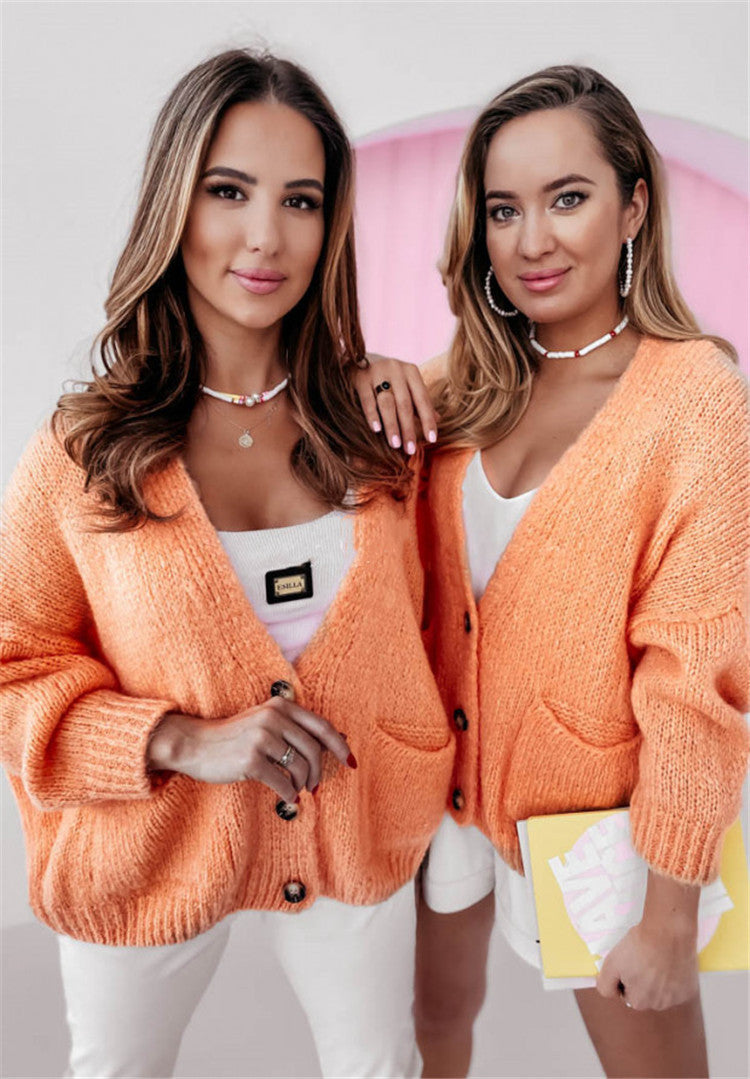 Damen lässiger Strickjacke Sovae