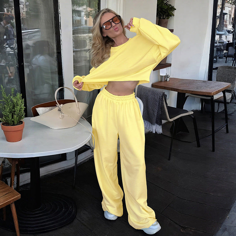 Damen bequeme und trendige Lounge-Hose mit elastischem Bund Sovae