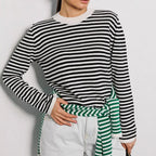 Damen gestreiftes Pulloveroberteil Sovae