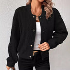 Damen modische Strickjacke mit Knopfleiste Sovae