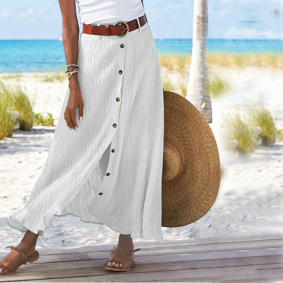 Damen Langer Maxi-Rock Sovae