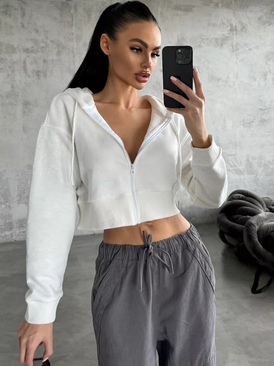 Damen modischer Cropped Hoodie Sovae