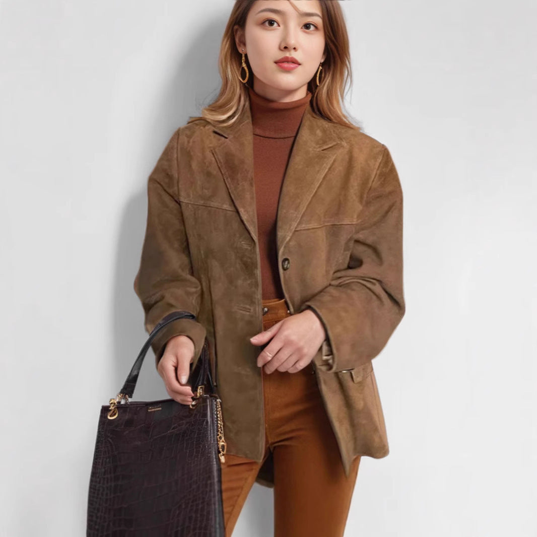 Damen modische oversized Blazerjacke Sovae