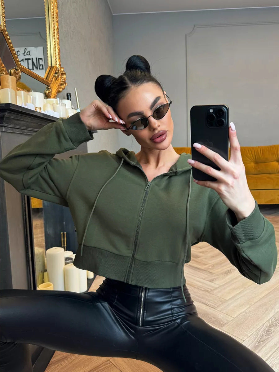 Damen modischer Cropped Hoodie Sovae