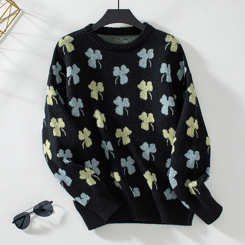 Damen gemusterter Pullover Sovae