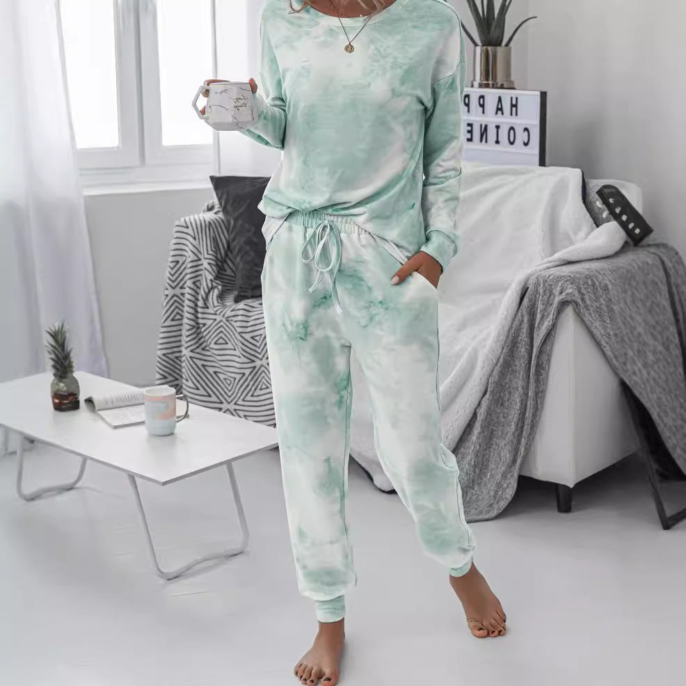 Damen Freizeit-Loungewear Set mit modischem Batikdesign und bequemen Passform Sovae