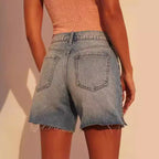 Damen Destroyed Denim Shorts Sovae