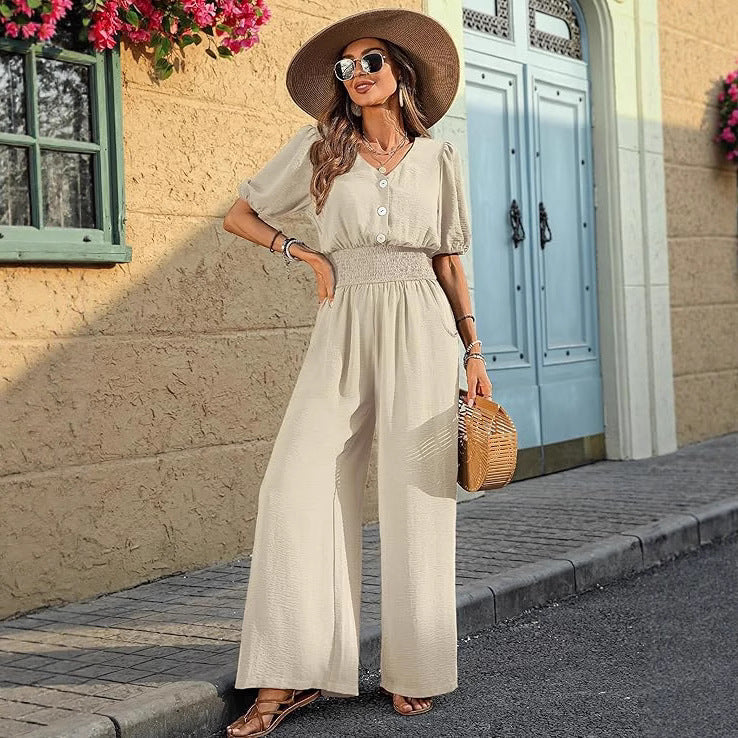 Damen Luftiges Weitbein-Jumpsuit Sovae