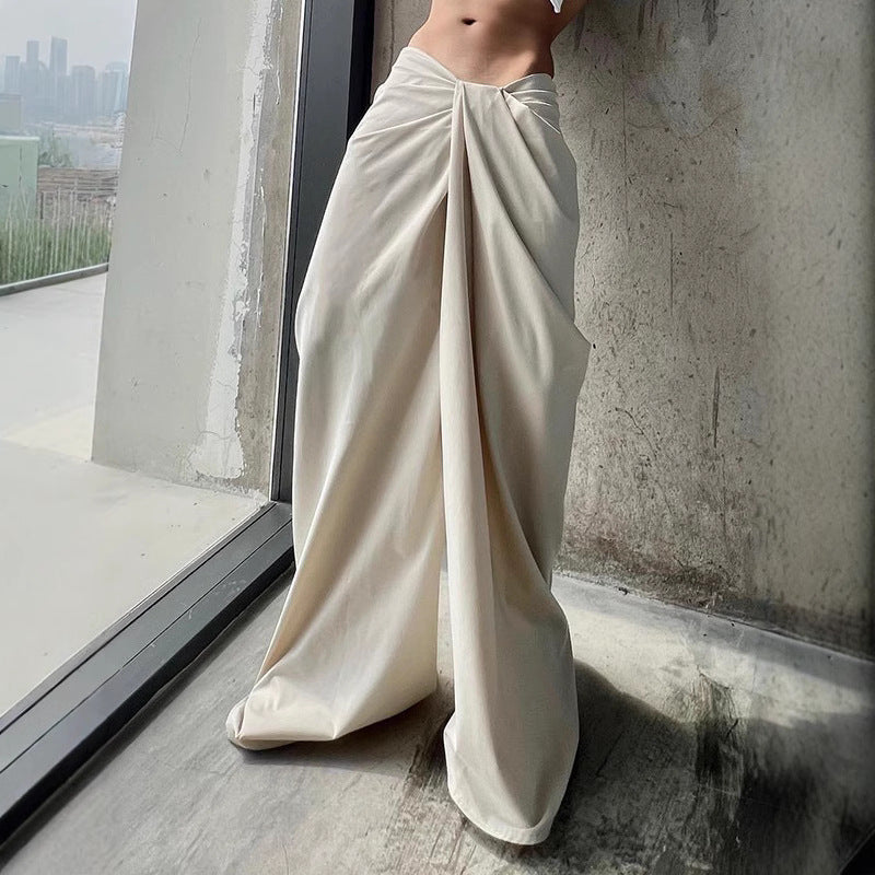 Damen Elegante Weite Hose mit innovativem Wickeldesign Sovae