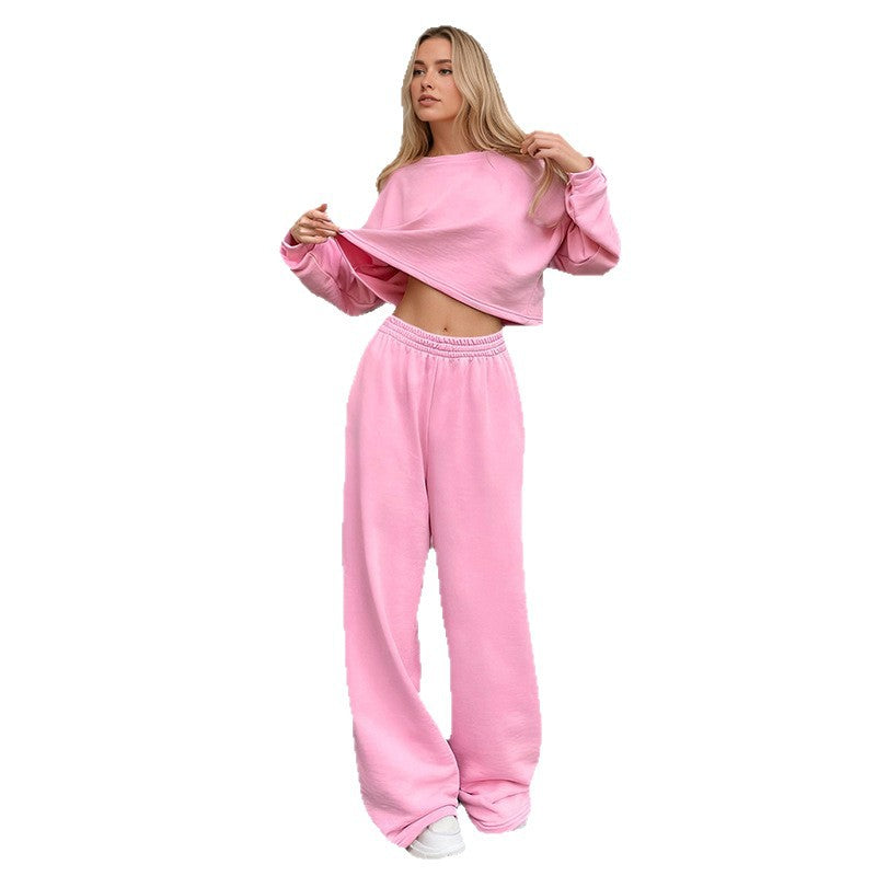 Damen bequeme und trendige Lounge-Hose mit elastischem Bund Sovae