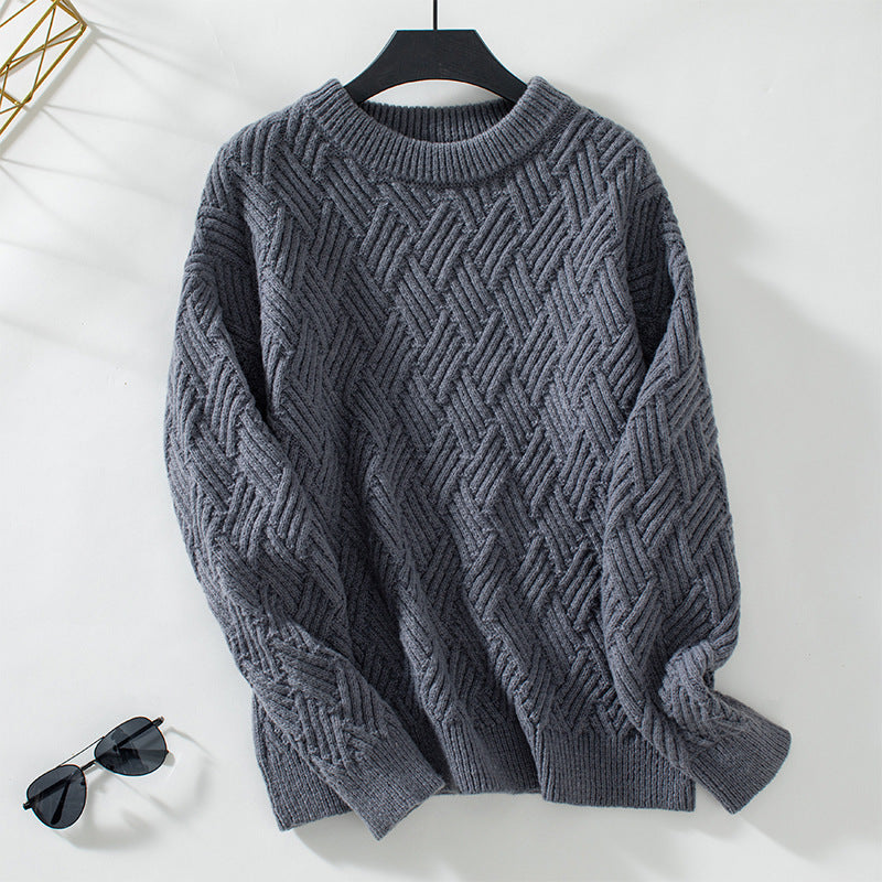 Damen Strickpullover mit modernem Strukturmuster und bequemer Passform Sovae