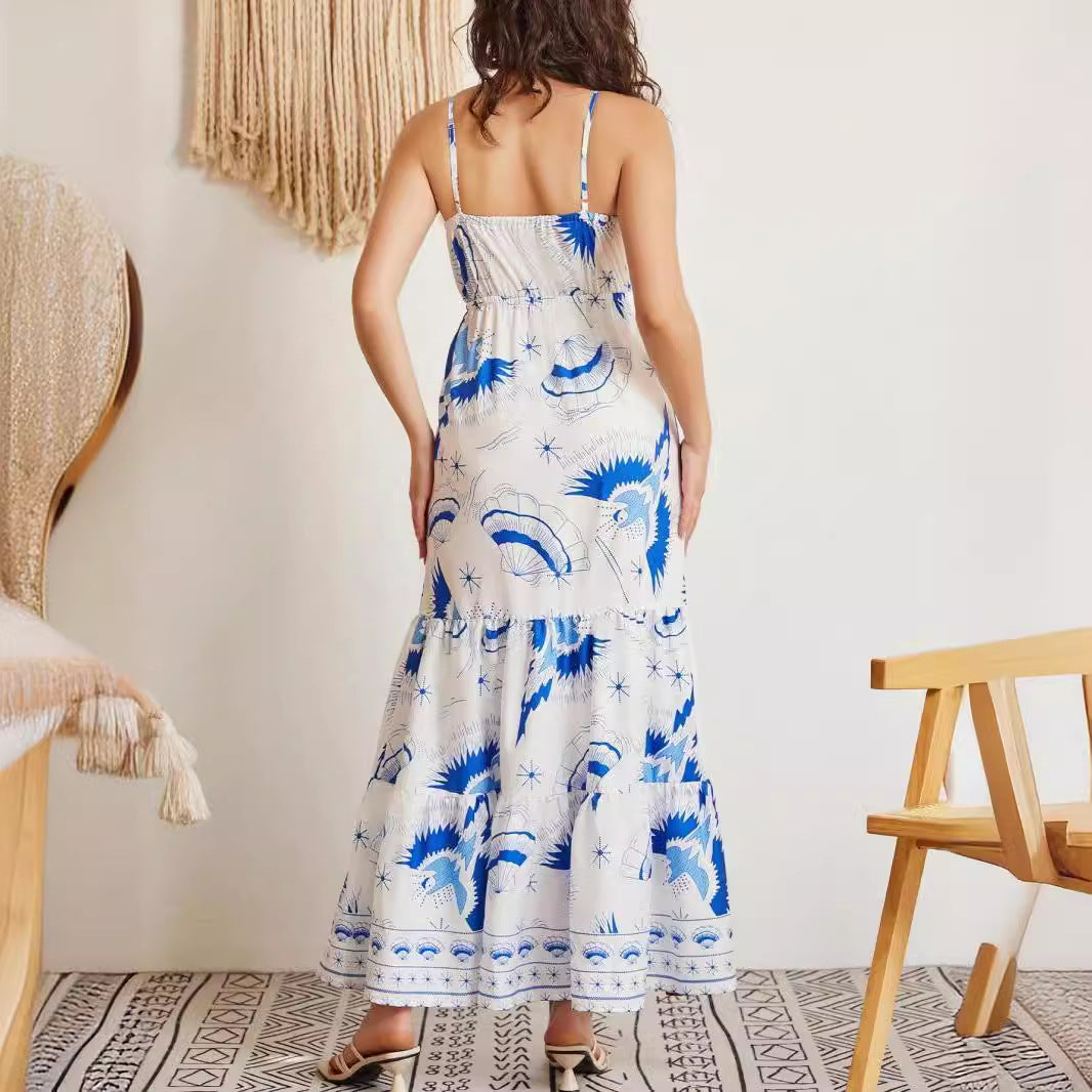 Damen Boho Maxikleid mit traumhaftem Muster Sovae