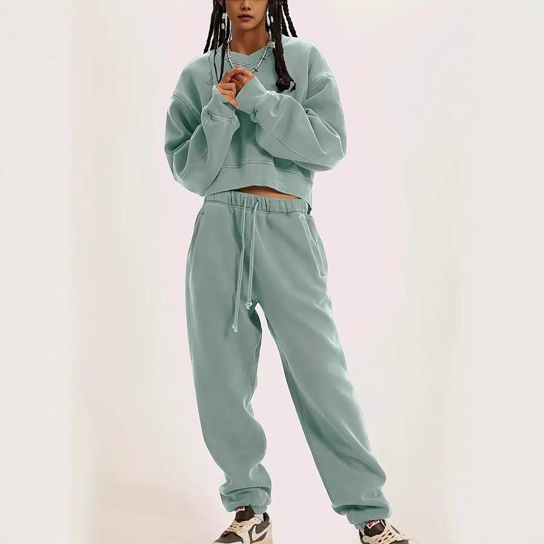 Damen lässiger Oversized Pullover mit elastischen Bündchen Sovae