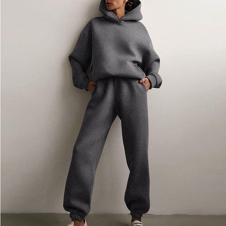 Damen gemütliches Hoodie- und Jogginghose-Set Sovae