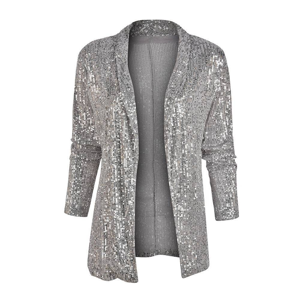 Damen Glitzernde Blazerjacke Sovae