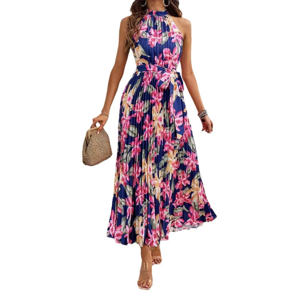 Damen elegantes Maxikleid mit floralem Design und harmonischem Schnitt Sovae