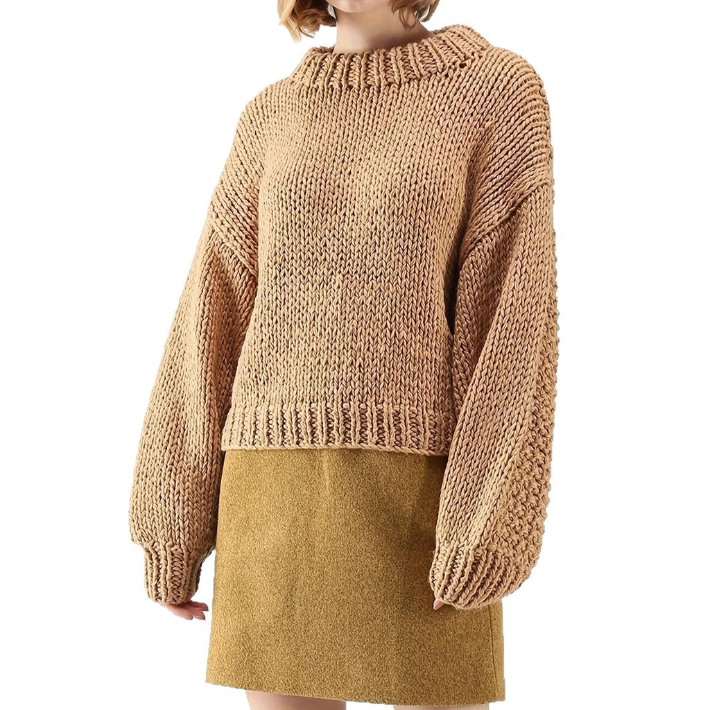 Damen Grobstrickpullover Sovae