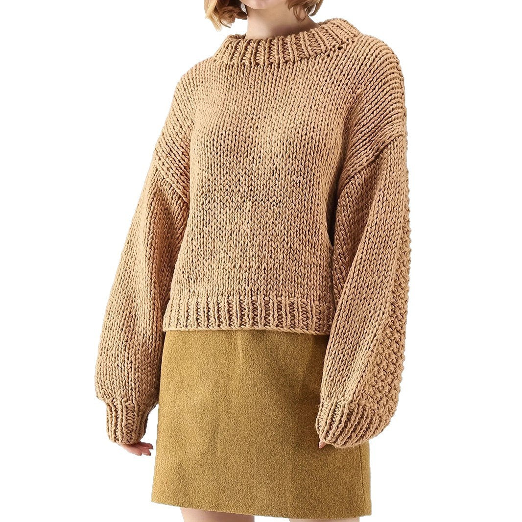 Damen Grobstrickpullover Sovae