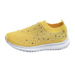 Damen Sneaker mit Glitzersteinchen und elastischem Slip-On Design Sovae