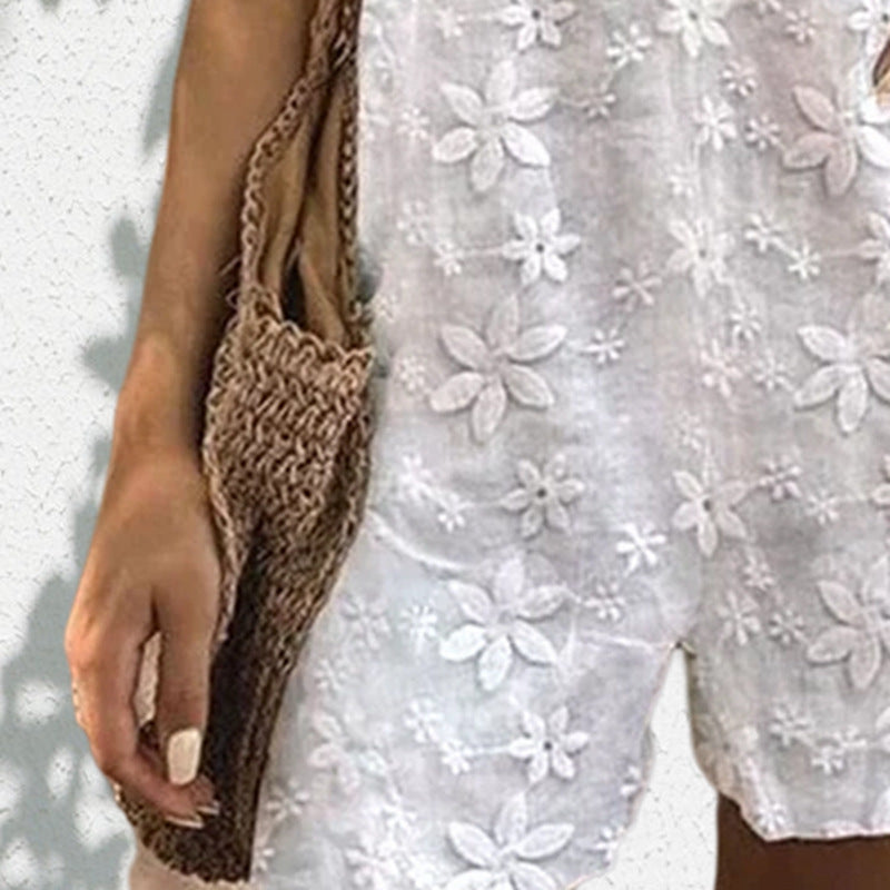 Damen Leichtes Blüten-Minikleid Sovae