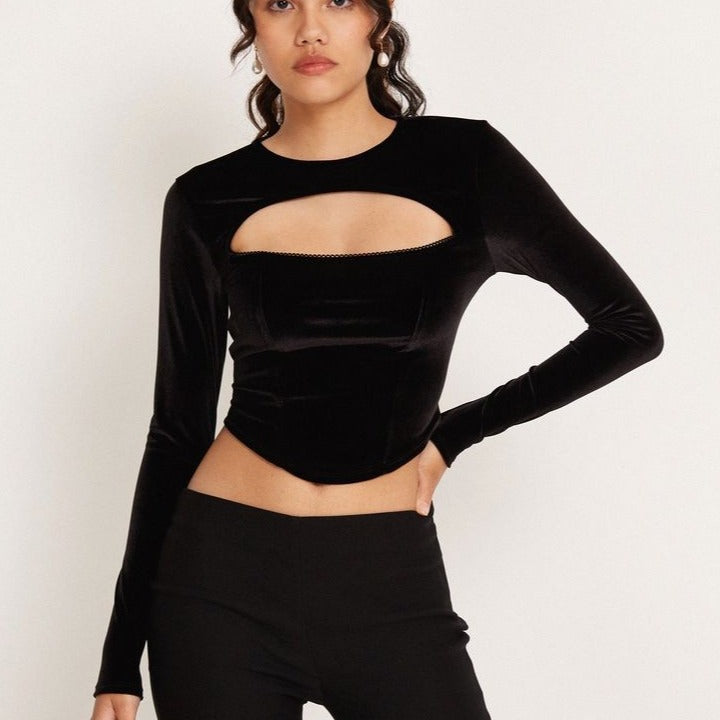 Damen Oberteil mit Cut-Out-Design Sovae