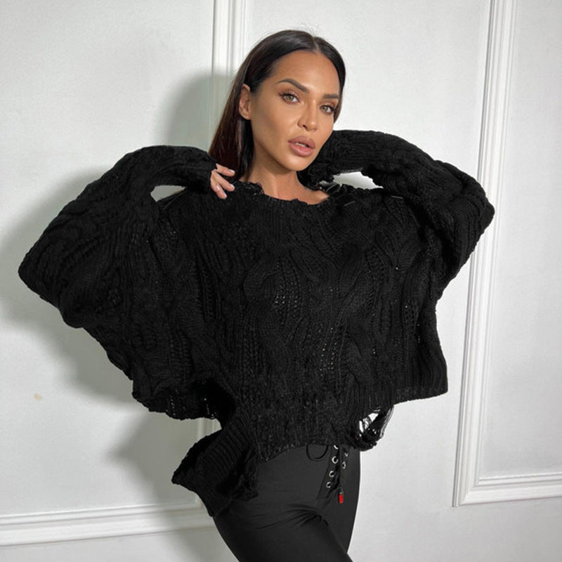 Damen Großer Strickpullover Sovae