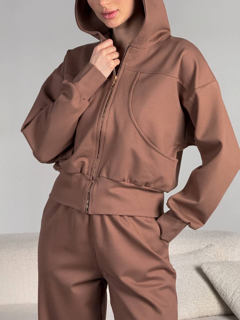 Damen Casual-Fleece-Jacke mit durchgehendem Reißverschluss Sovae