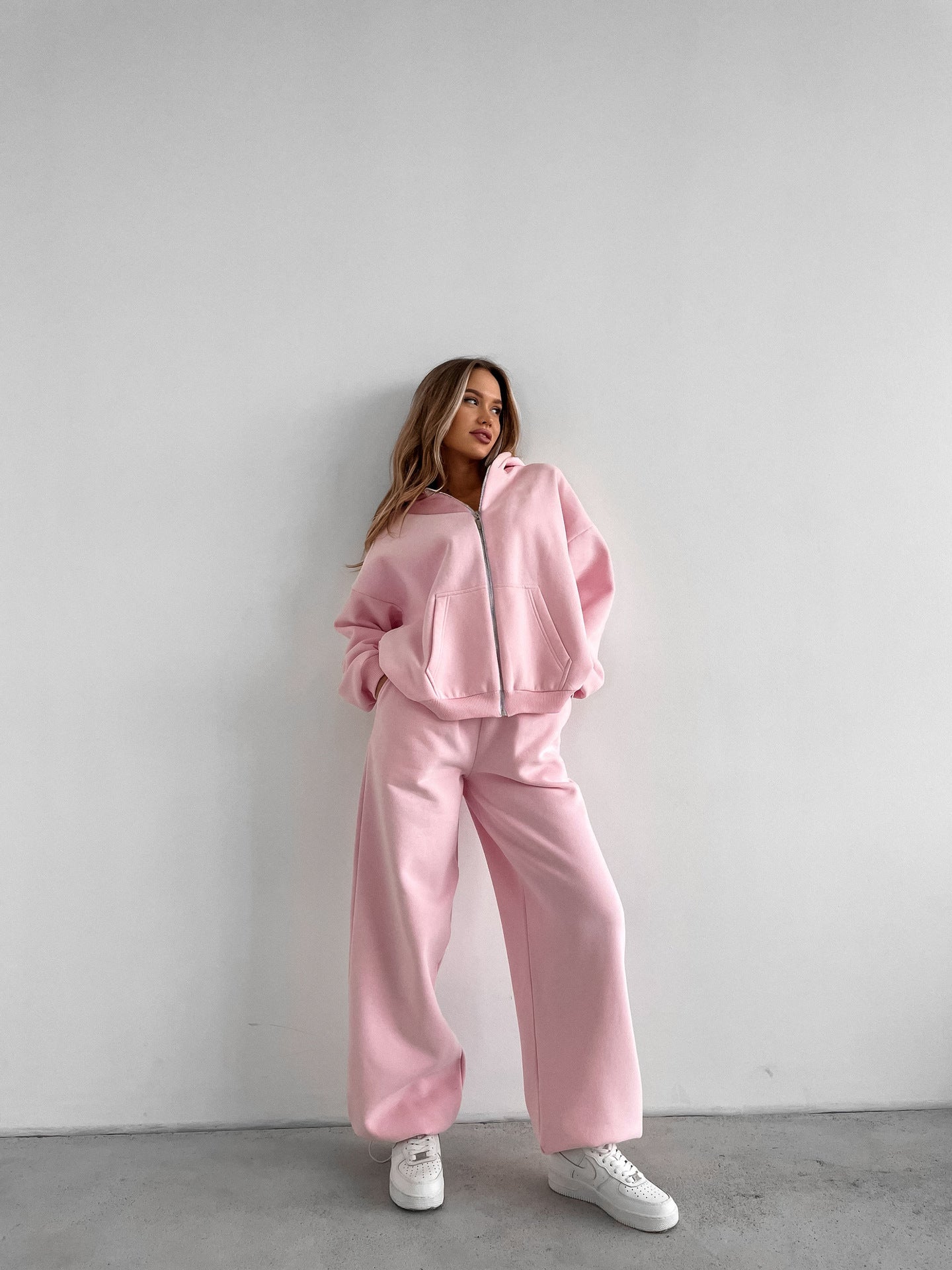 Damen stylisches und gemütliches Fleece-Loungewear-Set Sovae