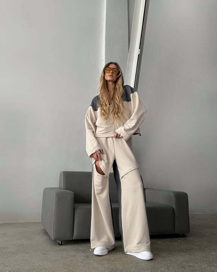 Damen Sportive Loungewear-Kombination mit funktionalen Details Sovae