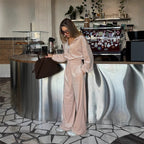 Damen luxuriöser Velours-Jumpsuit mit hohem Kragen Sovae